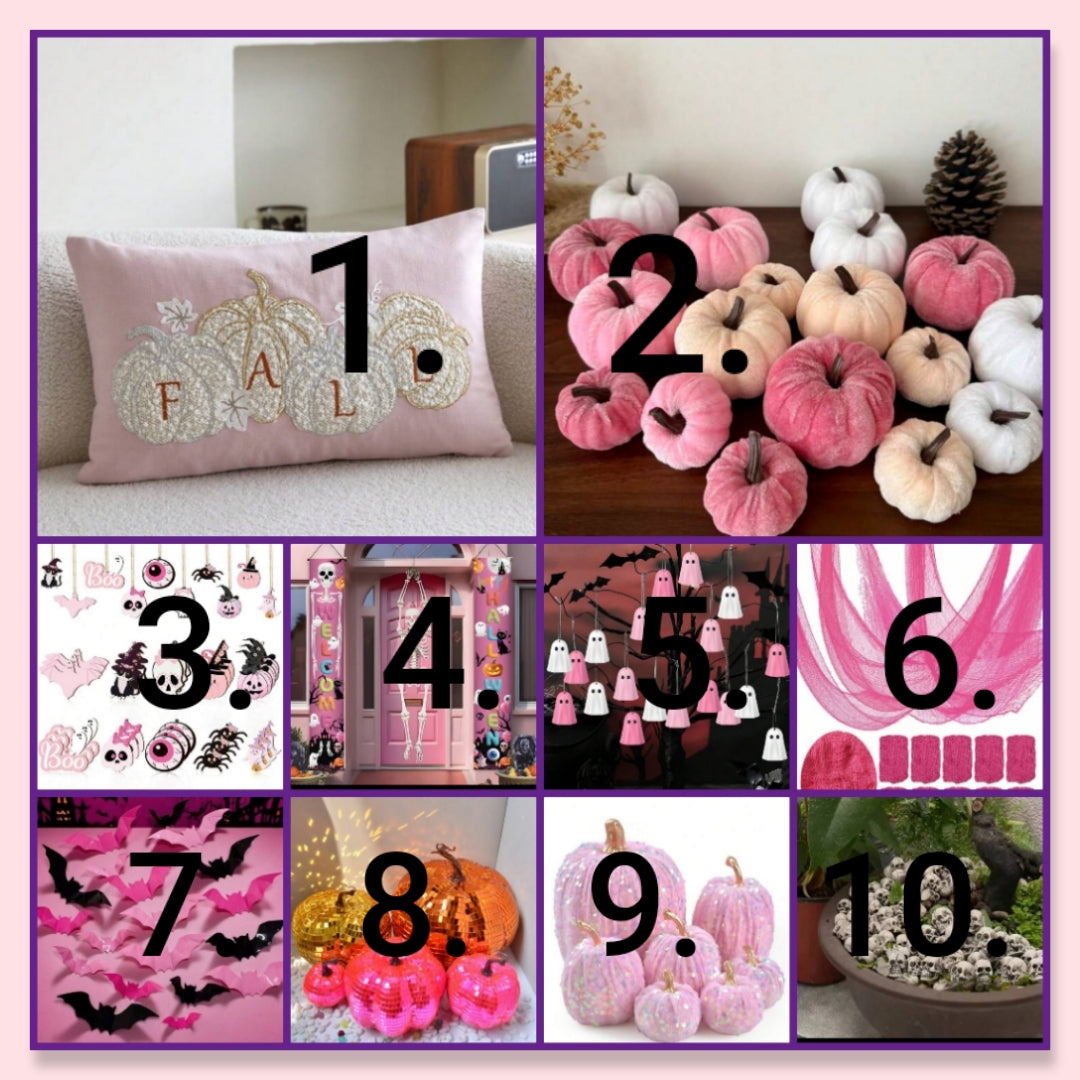 Halloween decor details in the description choose number by the items you want