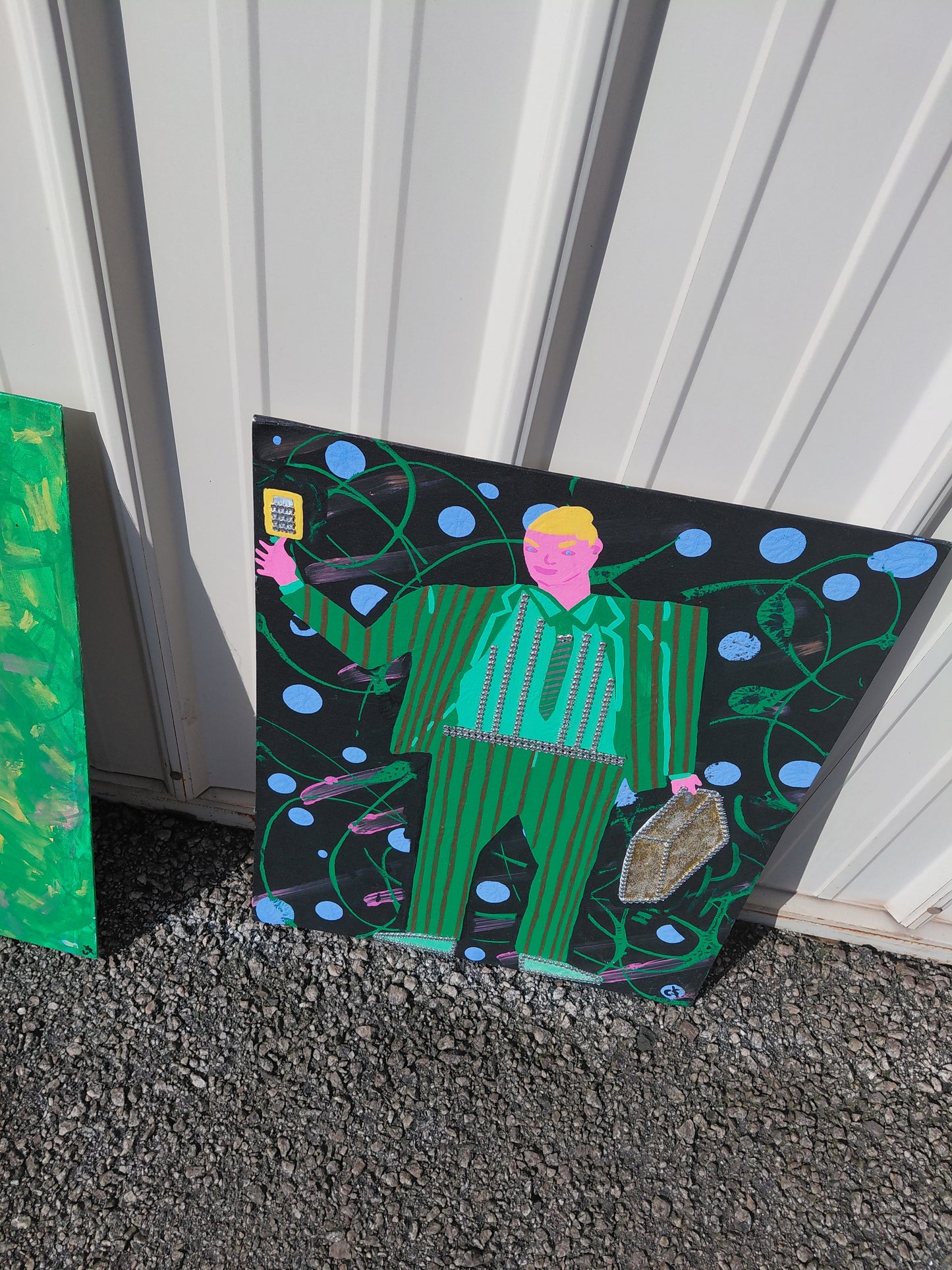 COCOMONEY ART Business Man 1 OF 1 CUSTOM PIECE BY COCOMONEY painting on canvas