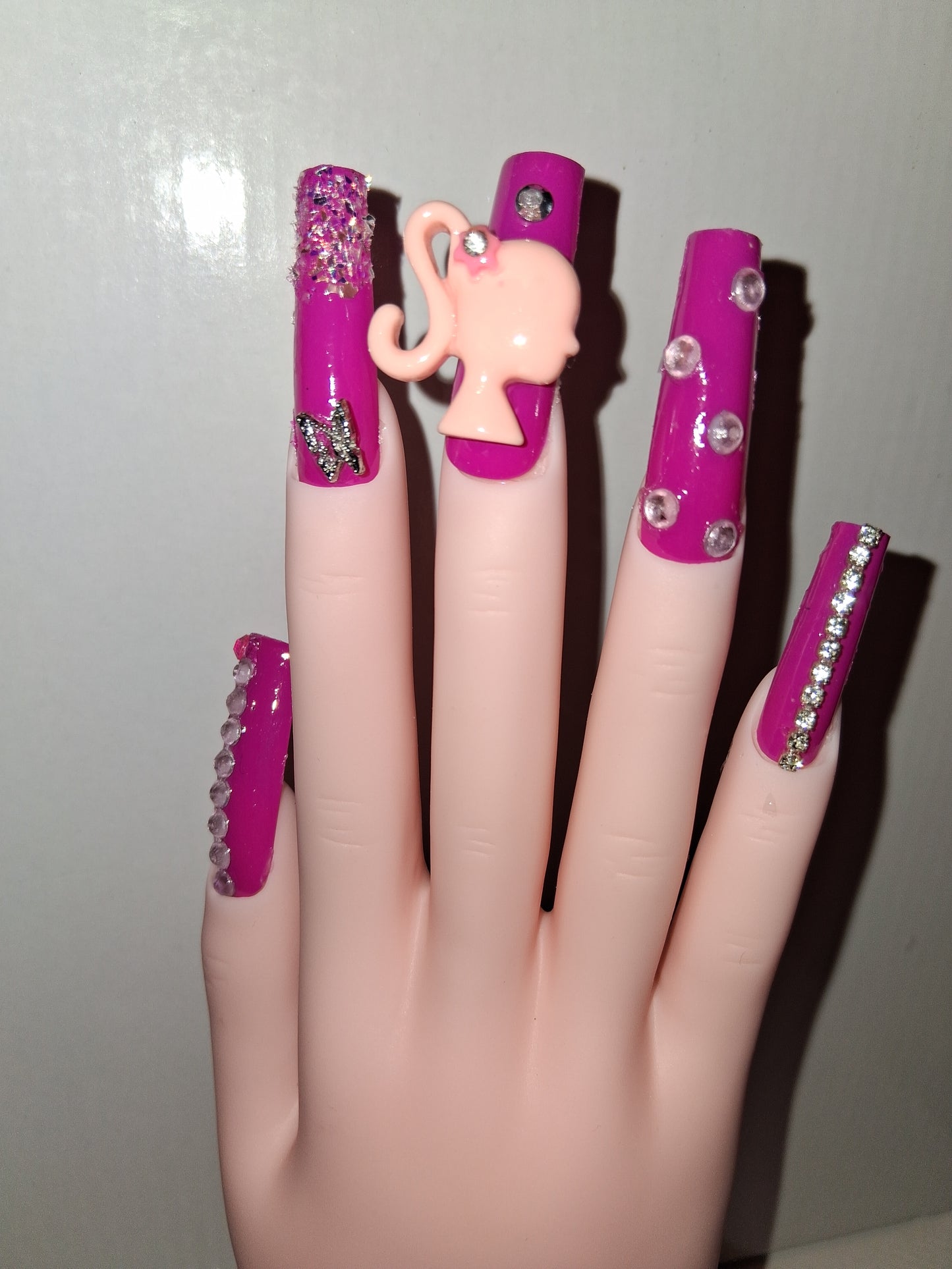 COCOMONEY NAILS CUSTOM 1 OF 1 GLUE ON PRESS ON COMES WITH FREE GIFTS #o57