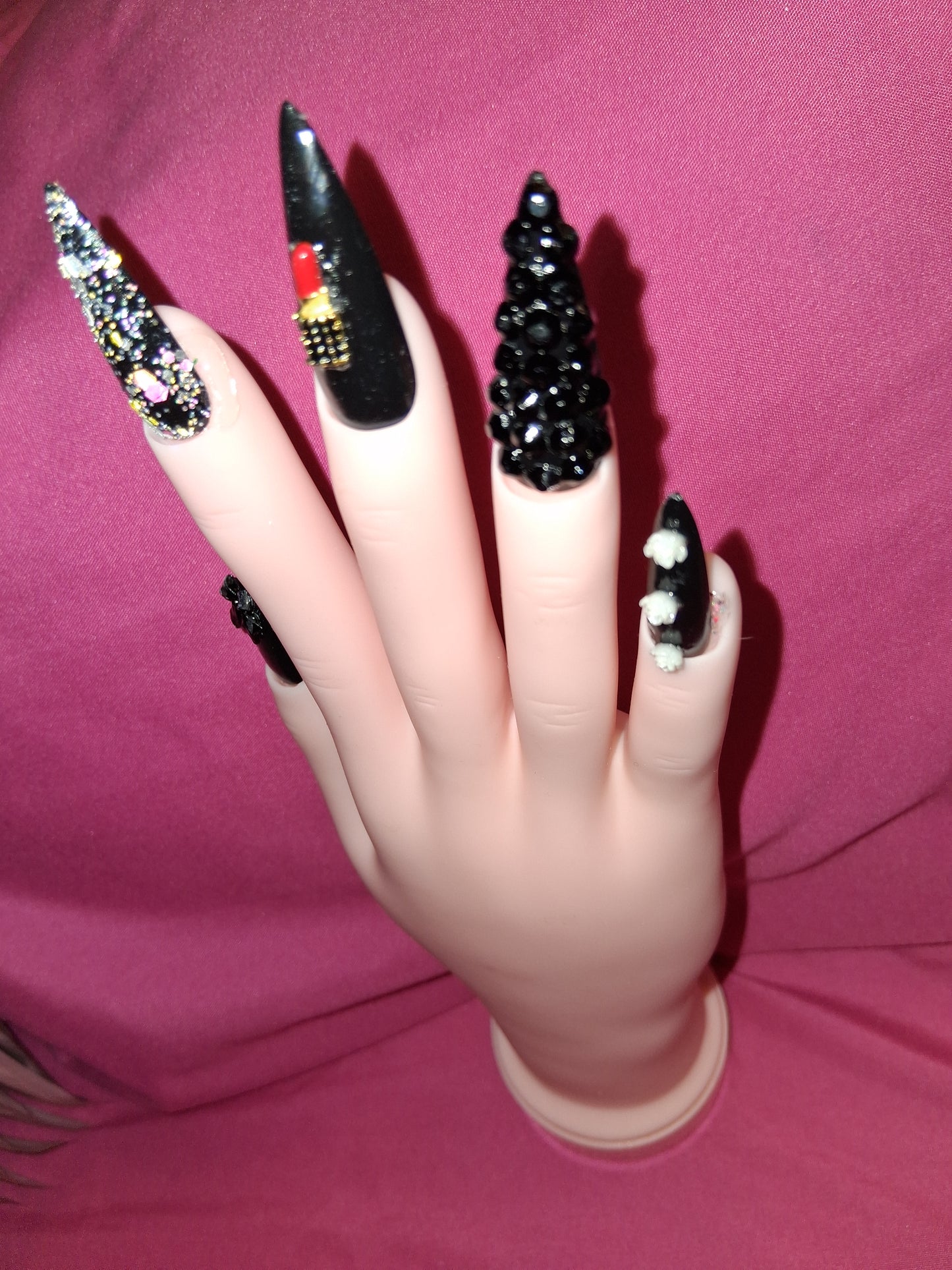 COCOMONEY NAILS CUSTOM 1 OF 1 GLUE ON PRESS ON COMES WITH FREE GIFTS #b92