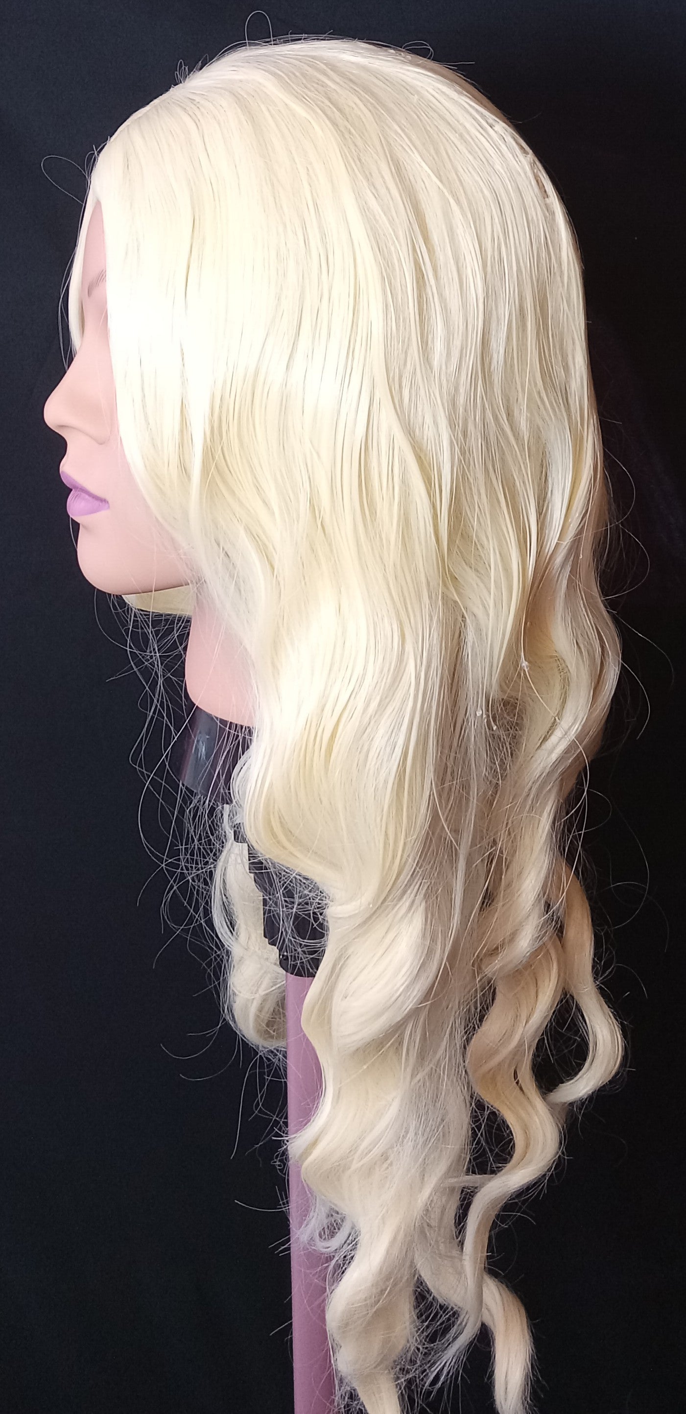 COCOMONEY WIG LONG BLONDE WAVY SYNTHETIC