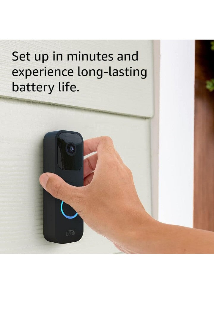 Blink Video Doorbell (newest model), Two-way audio, HD video, motion and chime app alerts and Alexa enabled — wired or wire-free