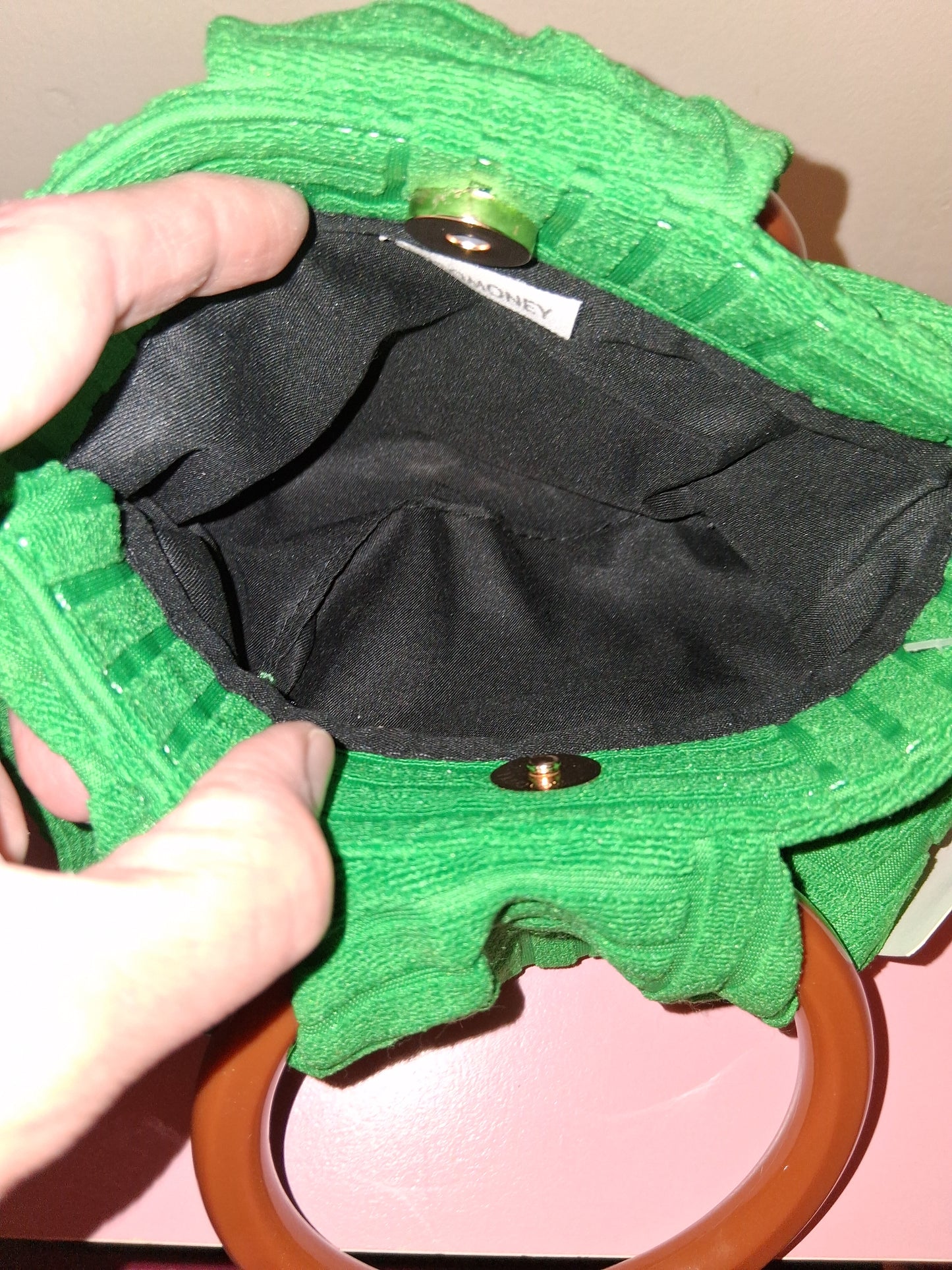 COCOMONEY MINI PURSE GREEN 8IN BY 6IN BY 4IN ONLY 1