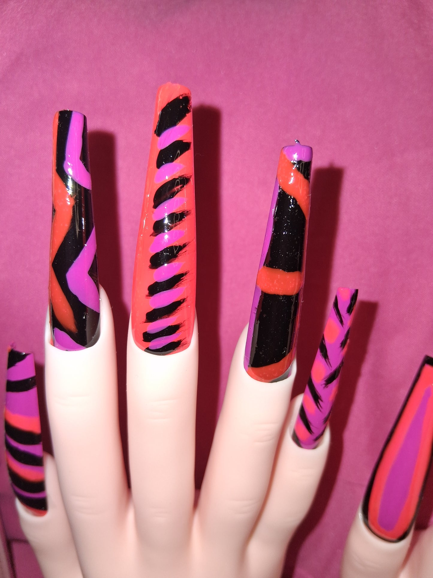 COCOMONEY NAILS CUSTOM 1 OF 1 GLUE ON PRESS ON COMES WITH FREE GIFTS #o27