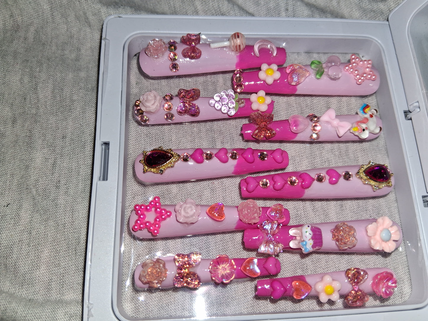 COCOMONEY NAILS CUSTOM 1 OF 1 GLUE ON PRESS ON COMES WITH FREE GIFTS #p60