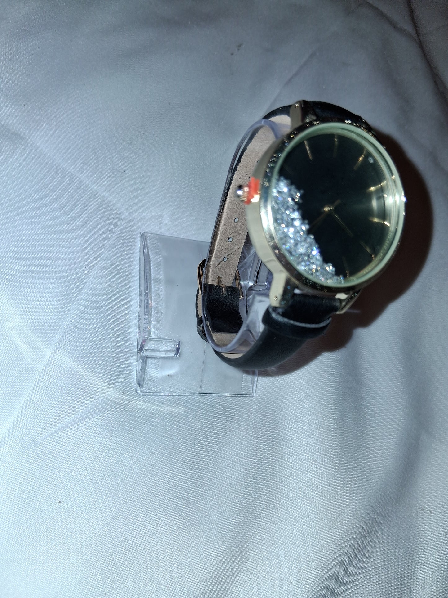 Womens watch loose stones black only 1