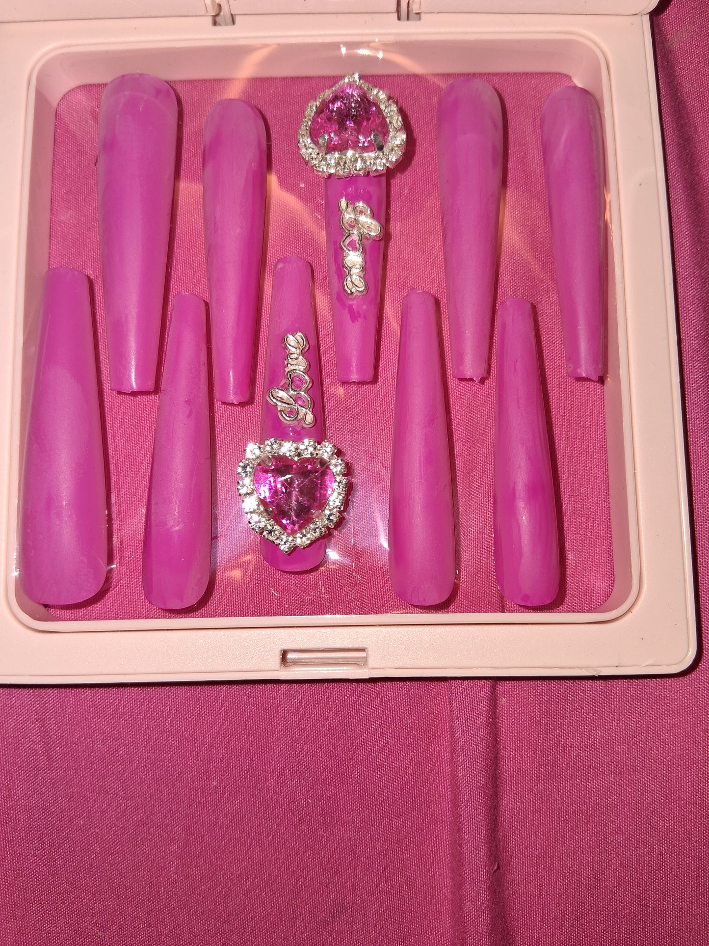 COCOMONEY NAILS CUSTOM 1 OF 1 GLUE ON PRESS ON COMES WITH FREE GIFTS #o21