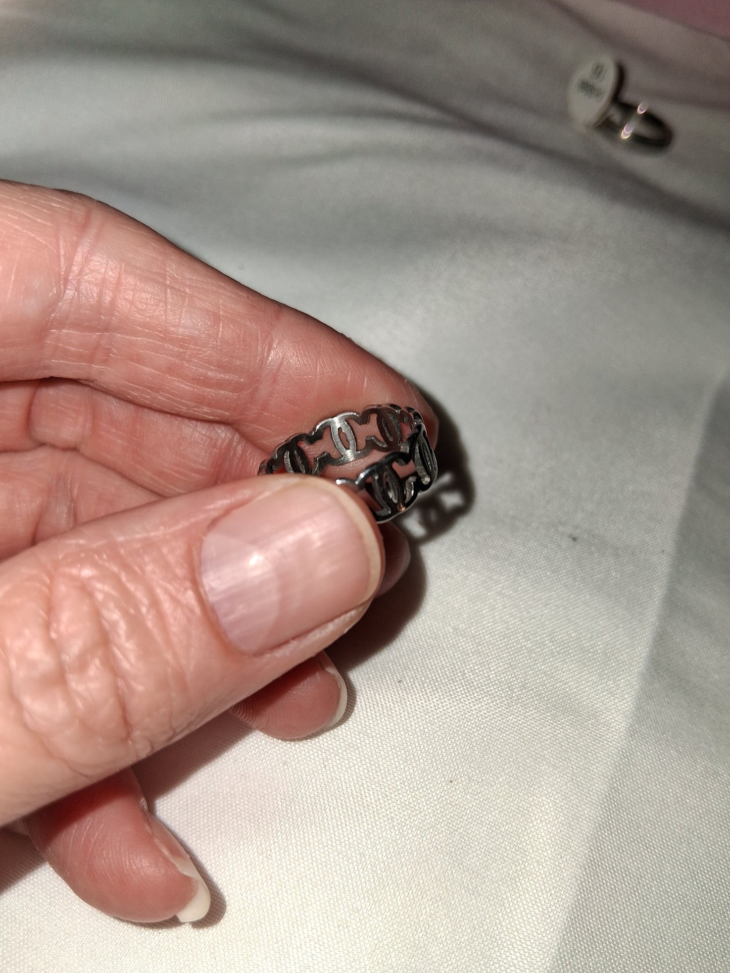 Unisex stainless steel ring size 8