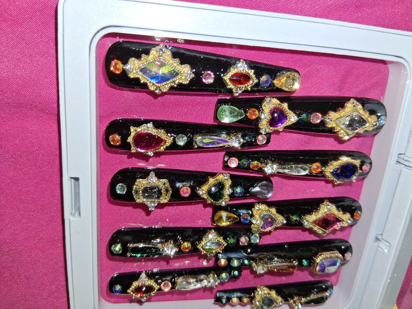 COCOMONEY NAILS CUSTOM 1 OF 1 GLUE ON PRESS ON COMES WITH FREE GIFTS #p3