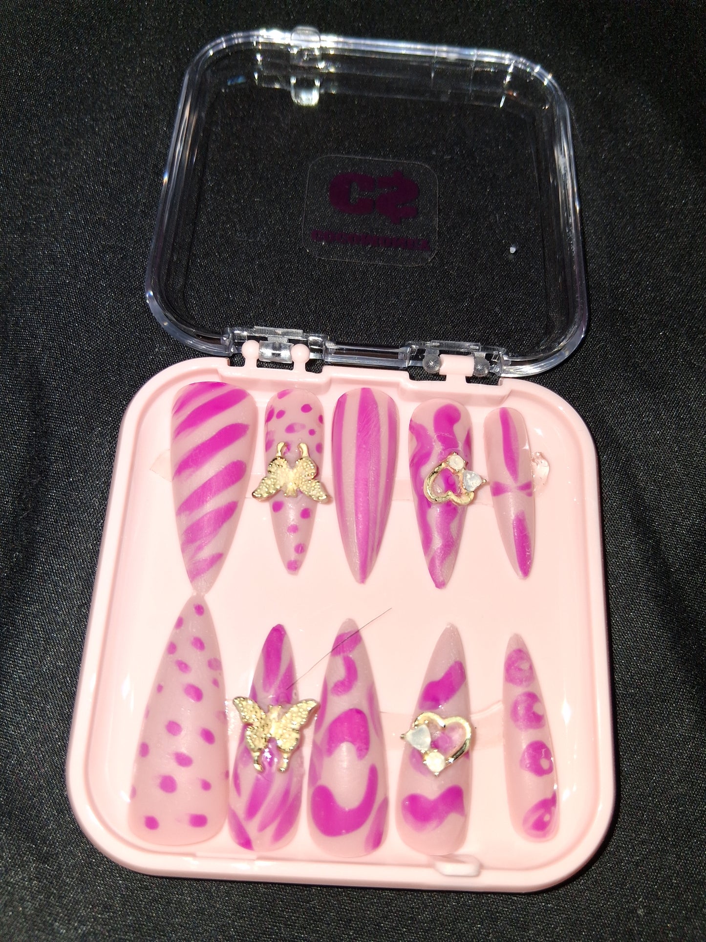 COCOMONEY NAILS CUSTOM ONE OF A KIND PIECES WITH NAIL BAG AND FREE GIFTS ACRYLIC