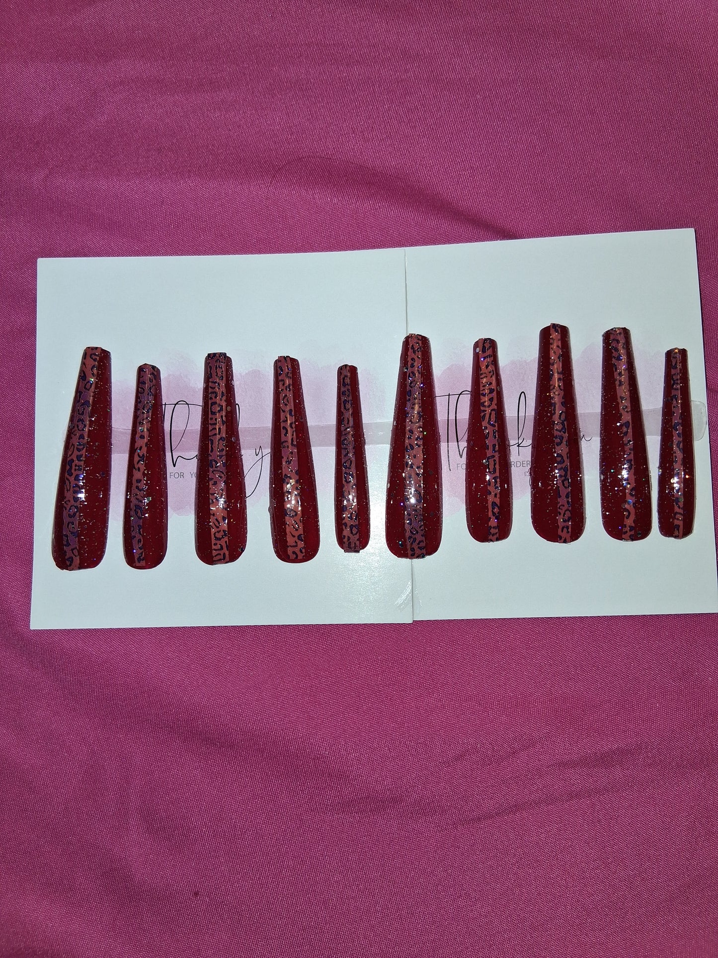 COCOMONEY NAILS CUSTOM 1 OF 1 GLUE ON PRESS ON COMES WITH FREE GIFTS #g5