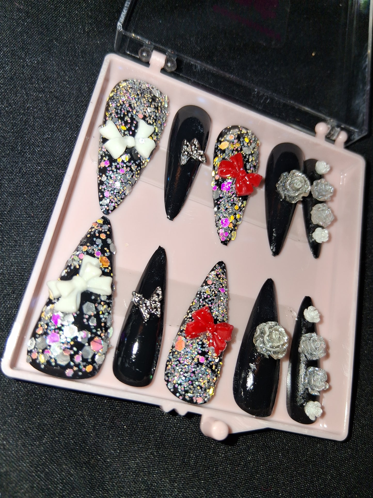 COCOMONEY NAILS CUSTOM 1 OF A KIND PIECES ACRYLIC COMES WITH FREE GIFTS