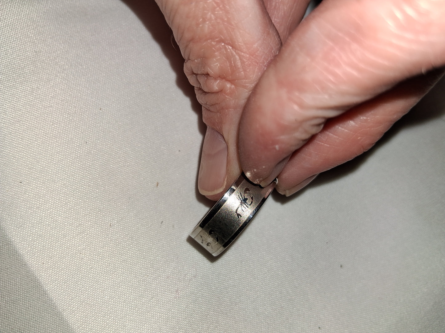 Mens stainless steel ring size 10 scorpion