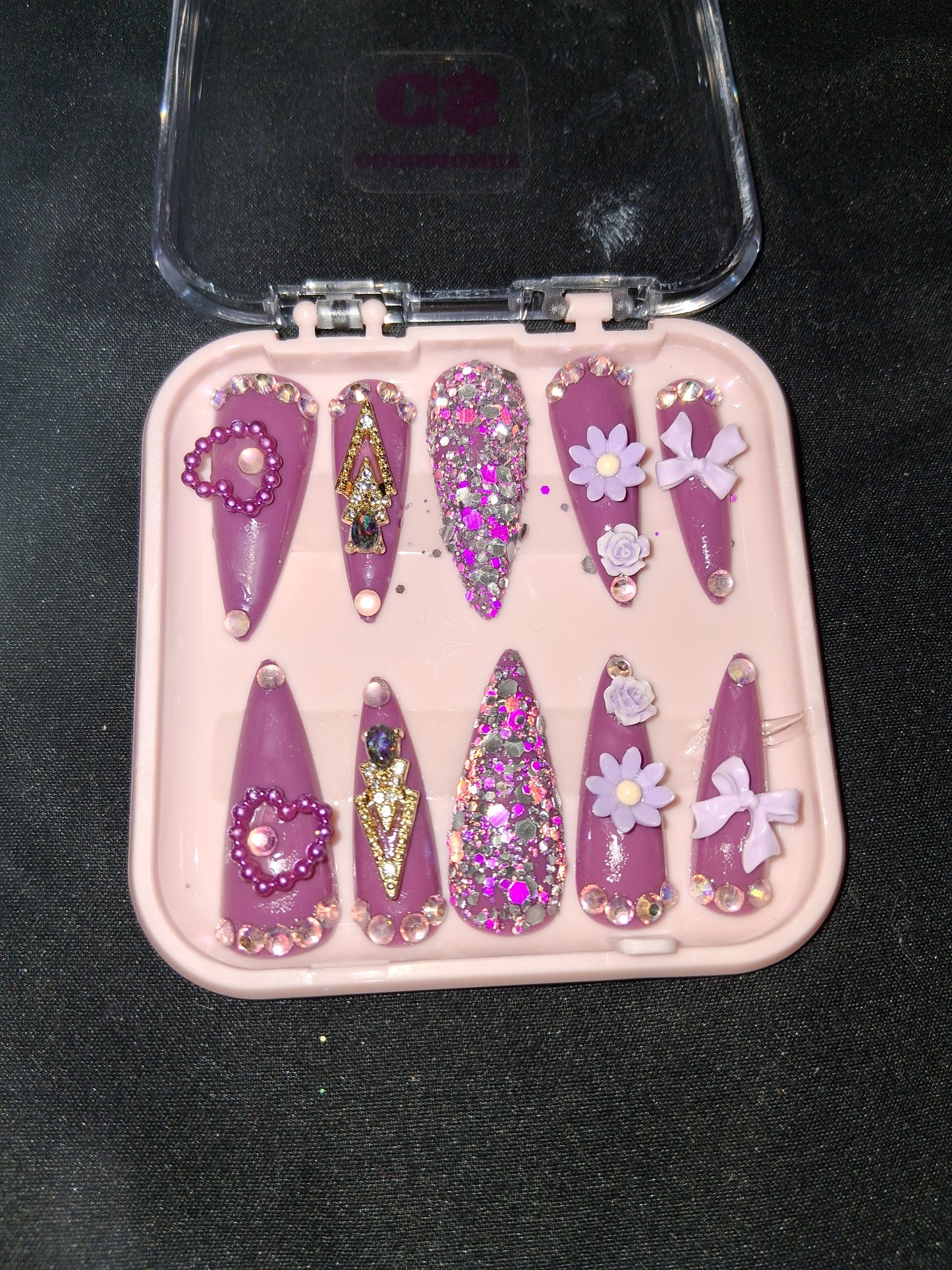 COCOMONEY NAILS CUSTOM 1 OF A KIND PIECES ACRYLIC COMES WITH FREE GIFTS