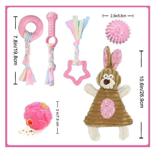 39-Piece Set of Puppy Essentials and Dog Stuff.Includes Dog Leash, Toys, Bowl, Brushes,and More.Perfect Welcome Home Present for Your New Puppies