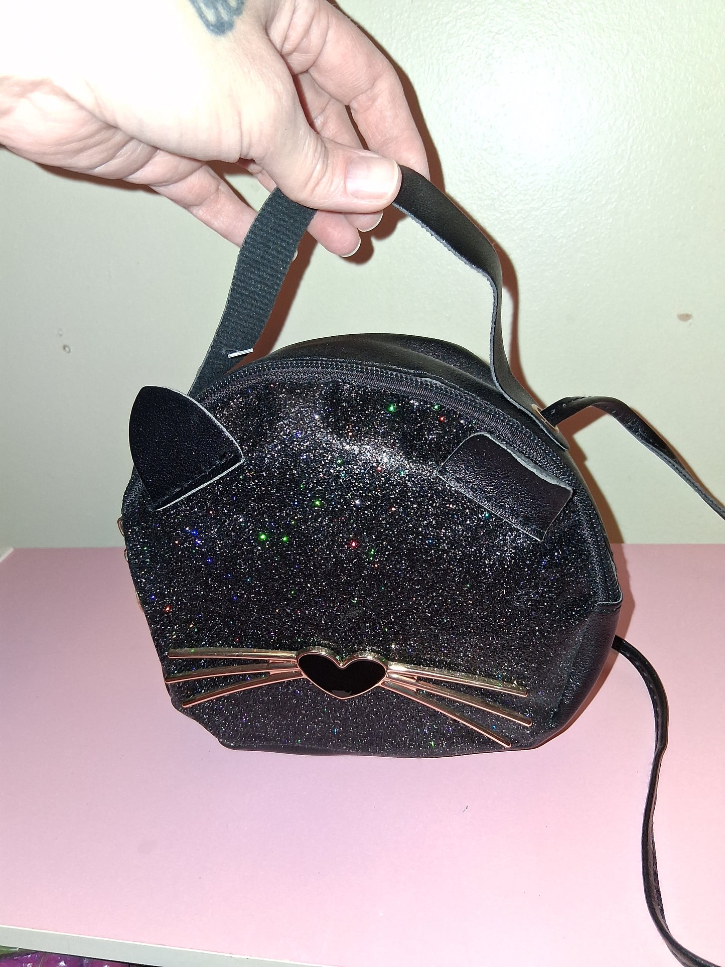 COCOMONEY MINI PURSE BLACK CAT 6IN BY 6IN BY 2IN only 1