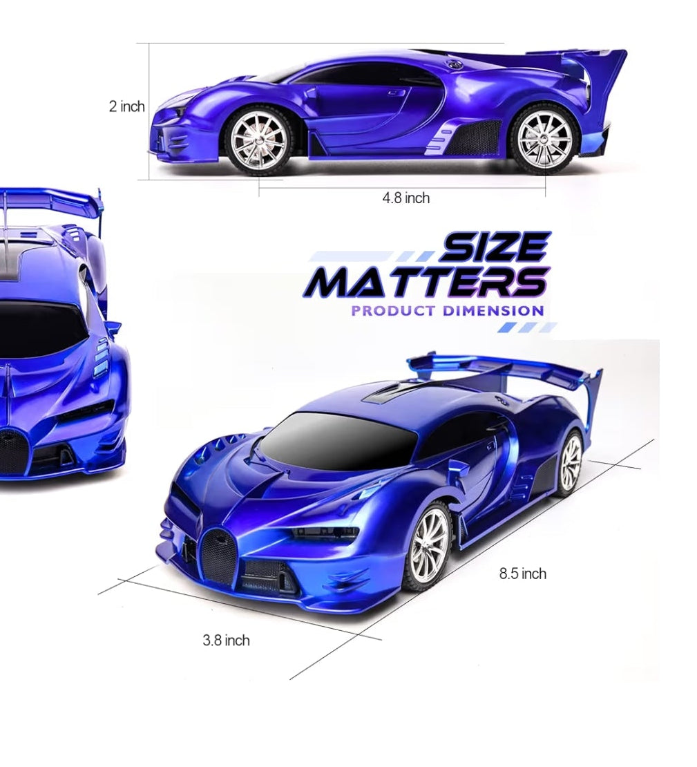 Remote Control Car 1/18 High Speed RC Cars Toys for Boys Girls Vehicle Racing Hobby with Headlight Xmas Birthday Gifts for Kids