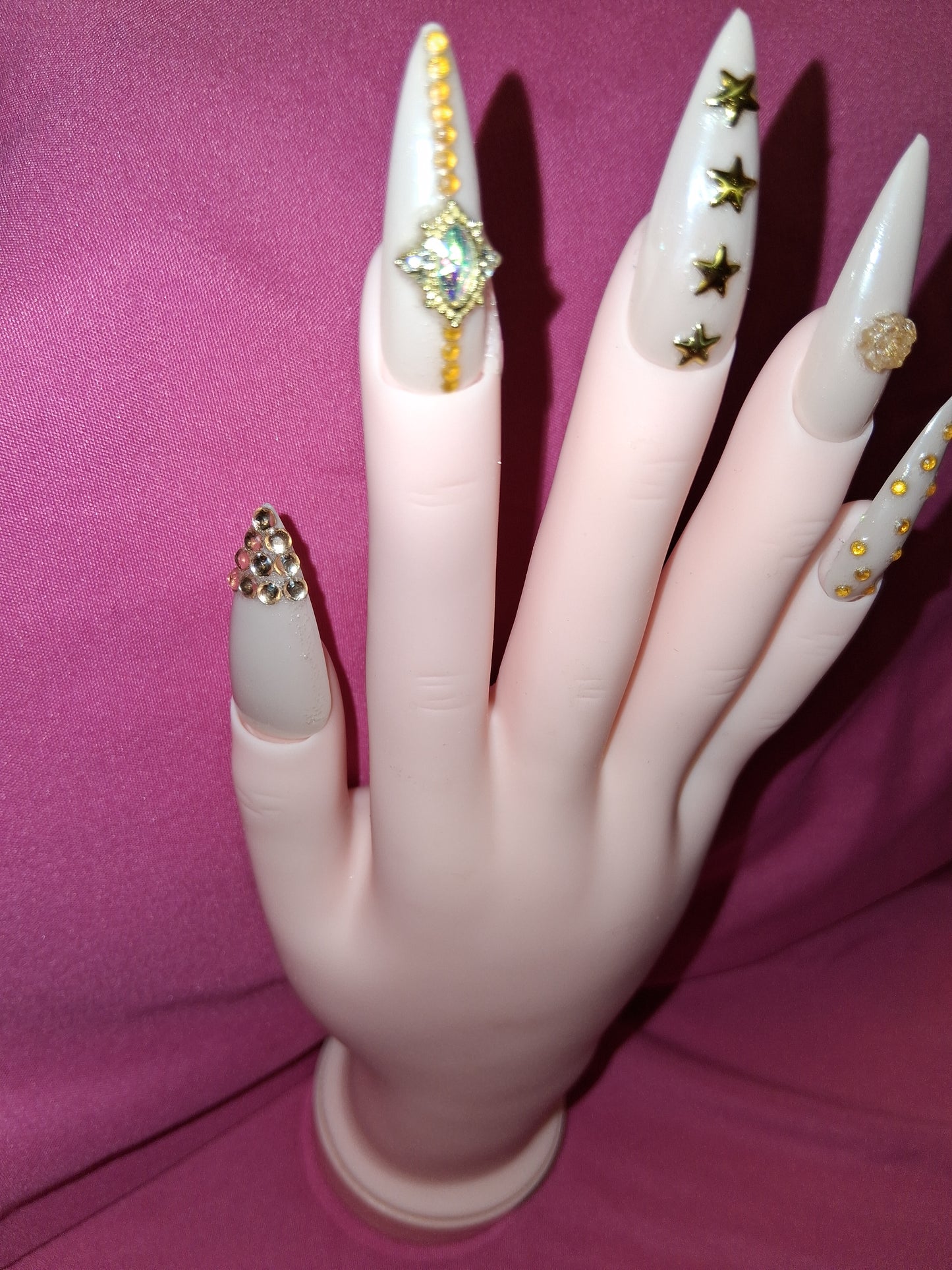 COCOMONEY NAILS CUSTOM 1 OF 1 GLUE ON PRESS ON COMES WITH FREE GIFTS #b98