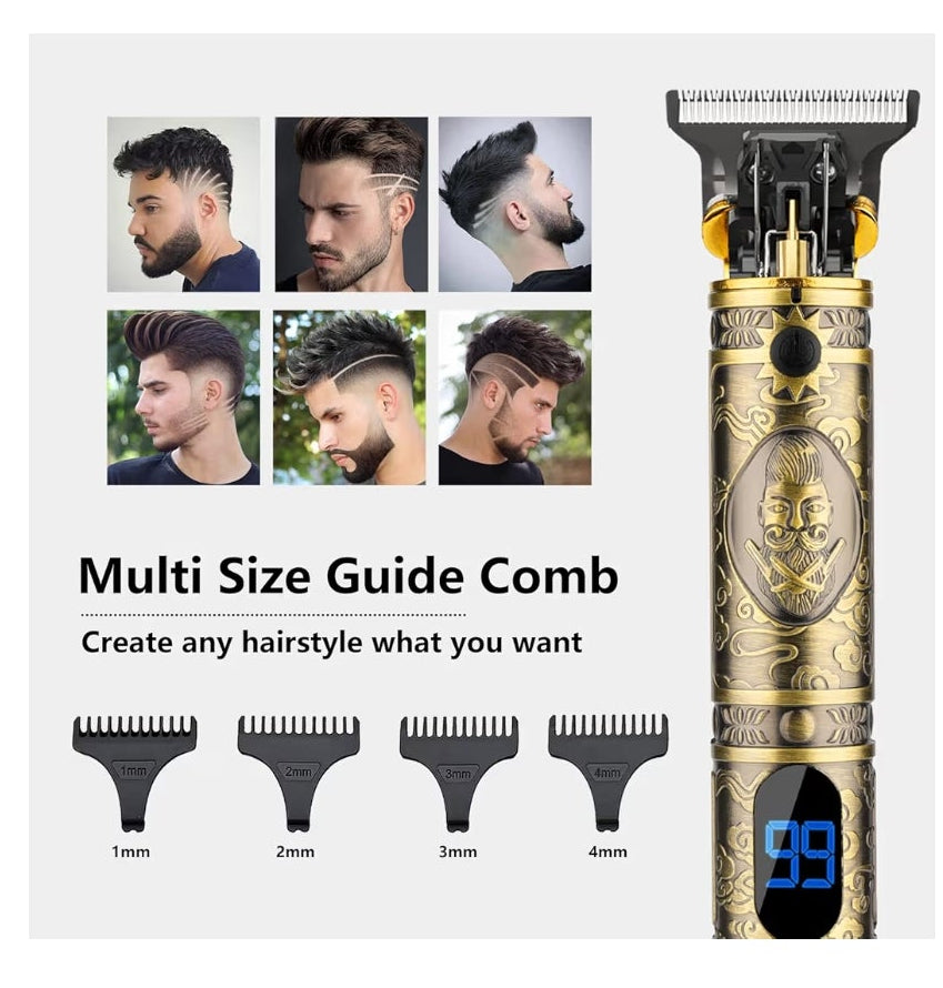 Professional Hair Trimmer for Men,Hair Clippers Nose Hair Trimmer Shaver Set,Cordless Barber Clippers,T-Blade Beard Trimmer Electric Shaver Razor for Men Haircutting Grooming Kit