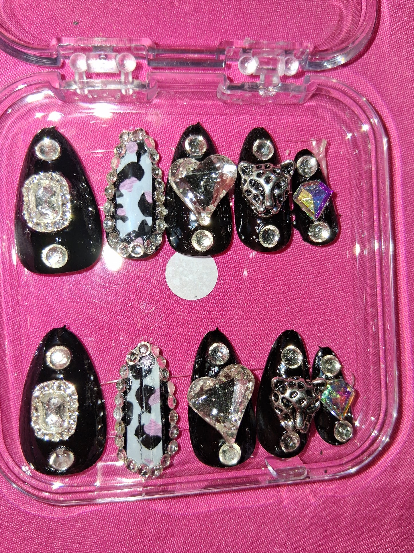COCOMONEY NAILS CUSTOM 1 OF 1 GLUE ON PRESS ON COMES WITH FREE GIFTS #b71