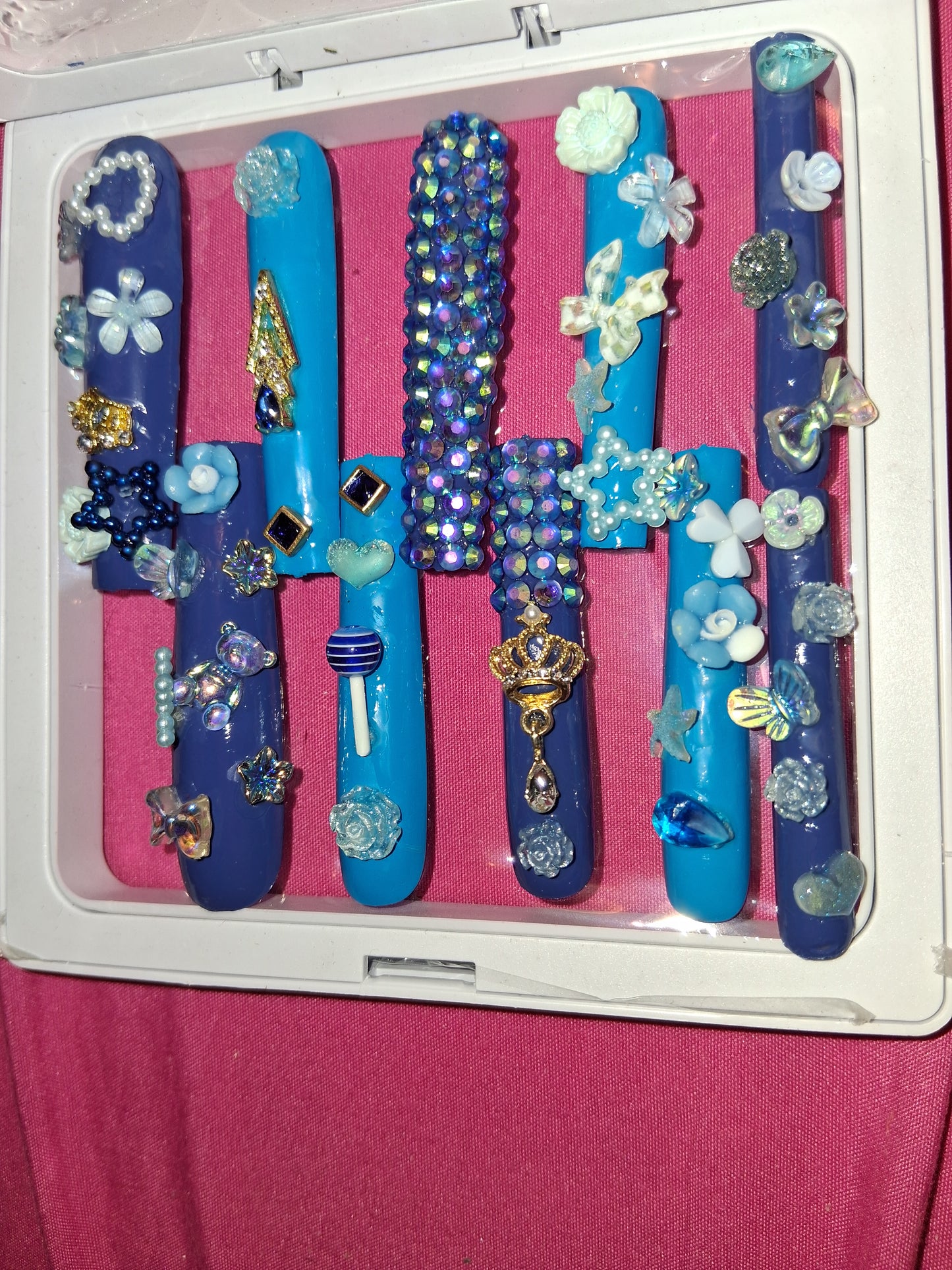 COCOMONEY NAILS CUSTOM 1 OF 1 GLUE ON PRESS ON COMES WITH FREE GIFTS #o4