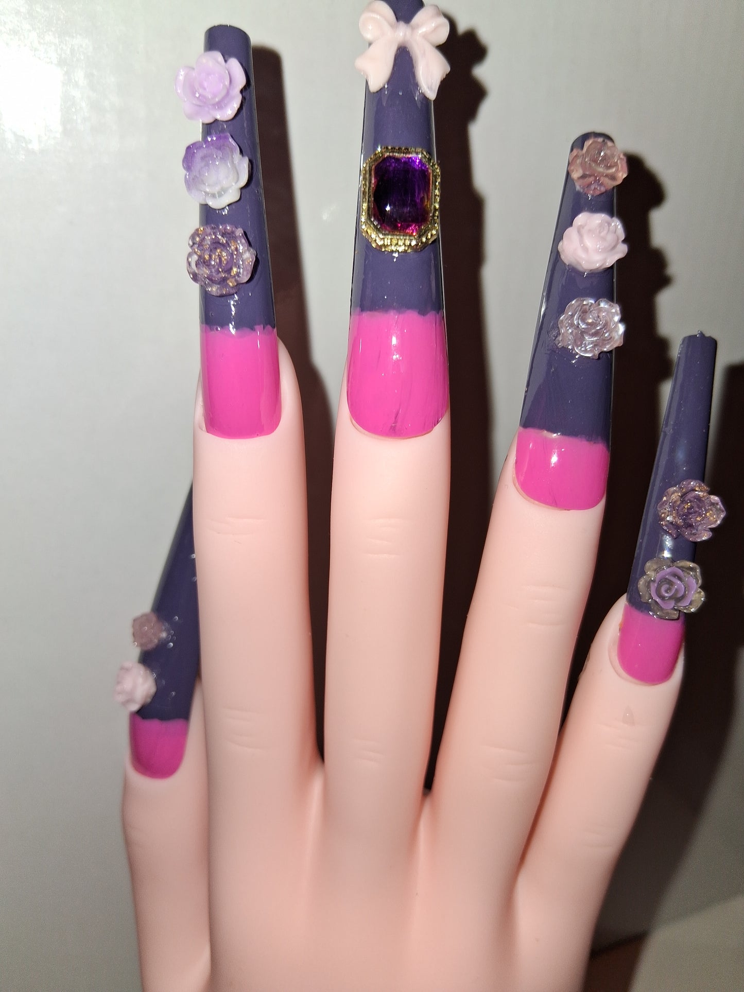 COCOMONEY NAILS CUSTOM 1 OF 1 GLUE ON PRESS ON COMES WITH FREE GIFTS #o66