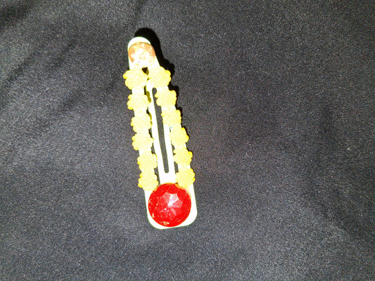 COCOMONEY HAIR CLIP 3INCH CUSTOM 1 OF A KIND PIECE with gemstones