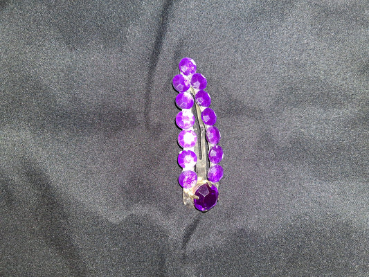 COCOMONEY HAIR CLIP 3INCH CUSTOM 1 OF A KIND PIECE with gemstones