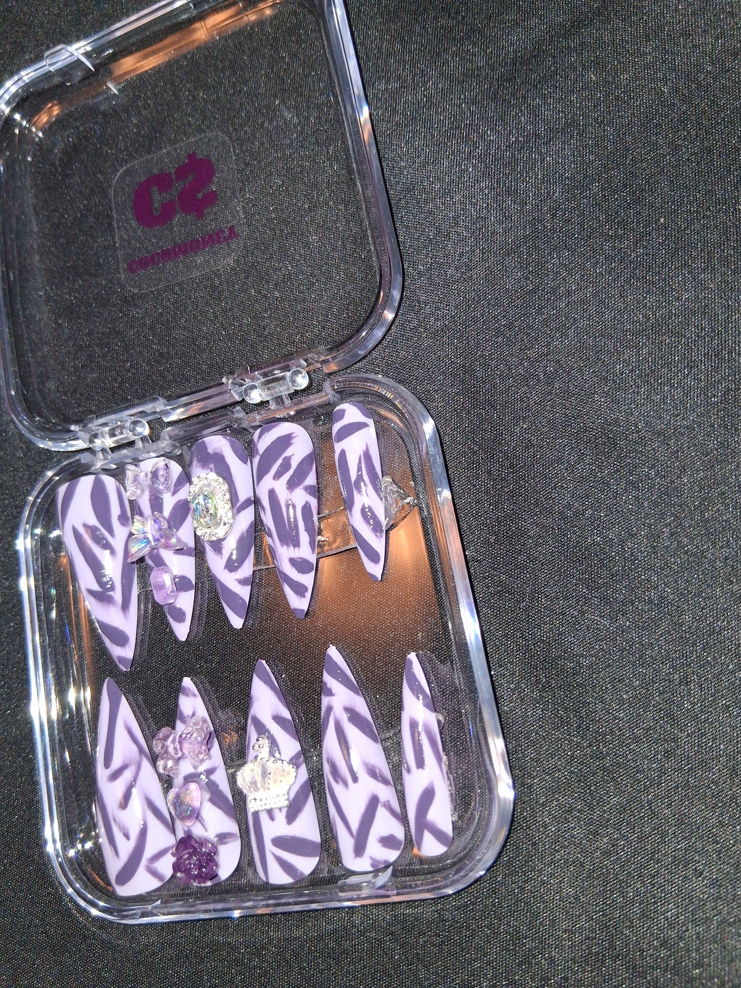 COCOMONEY NAILS CUSTOM 1 OF A KIND PIECES ACRYLIC COMES WITH FREE GIFTS