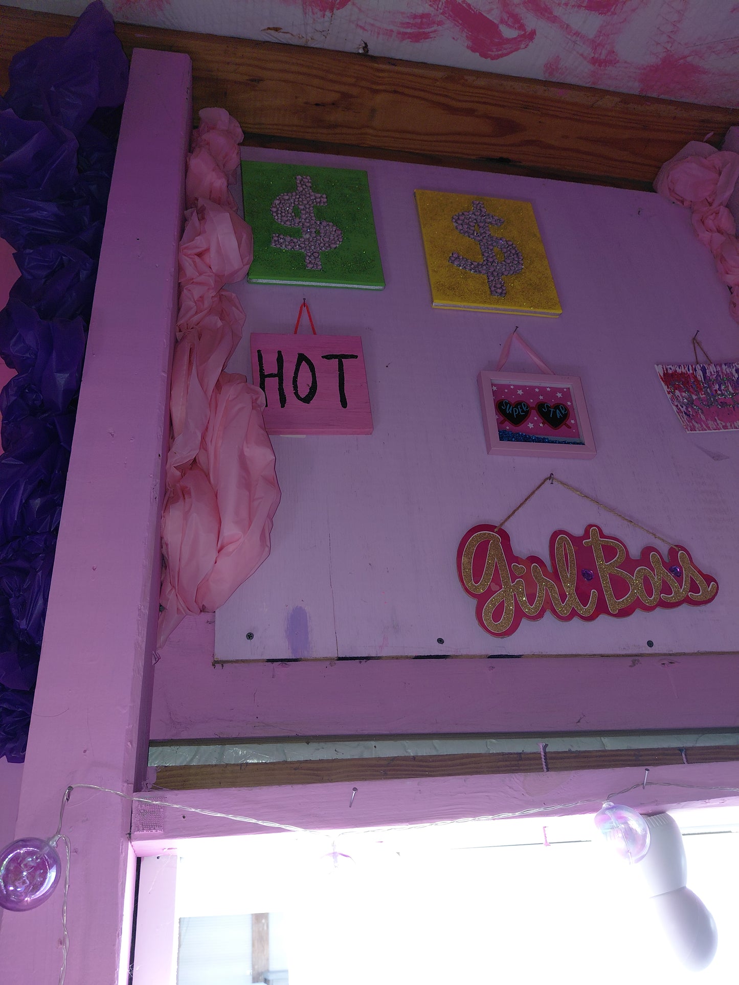 Girl boss pink room decor