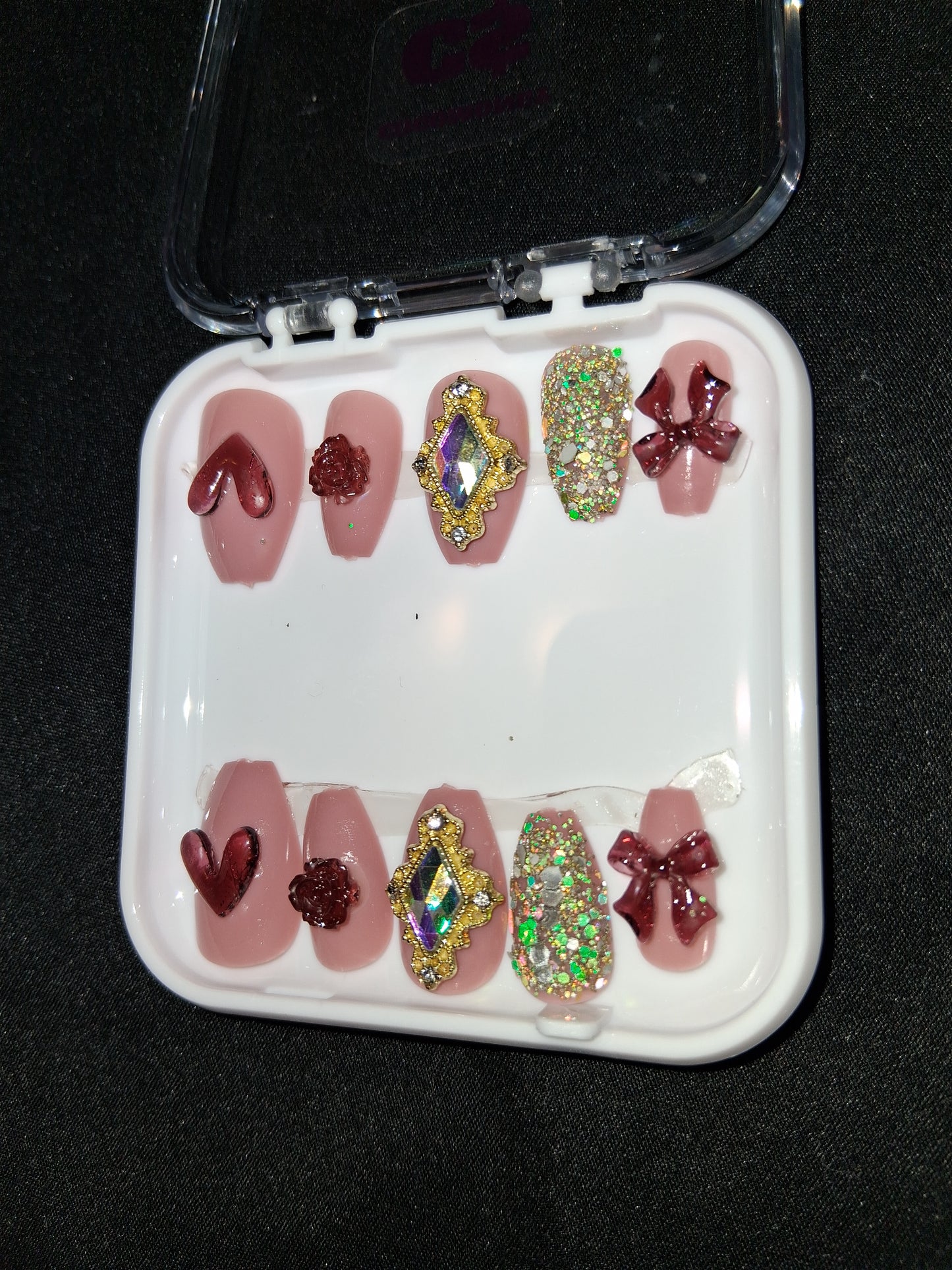 COCOMONEY NAILS CUSTOM ONE OF A KIND PIECES WITH NAIL BAG AND FREE GIFTS ACRYLIC