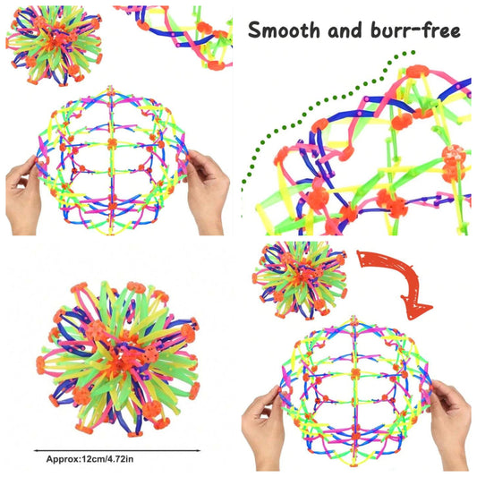 Random Color Expandable Breathing Colorful Inflatable Ball Magic Ball Suitable For Practicing Yoga Deep Breathing Toy Playful Exercise Anxiety And Stress Relief Calming Pet Toy Gifts,Breathing Ball,Blowing Toy,Stress abs 14 and up