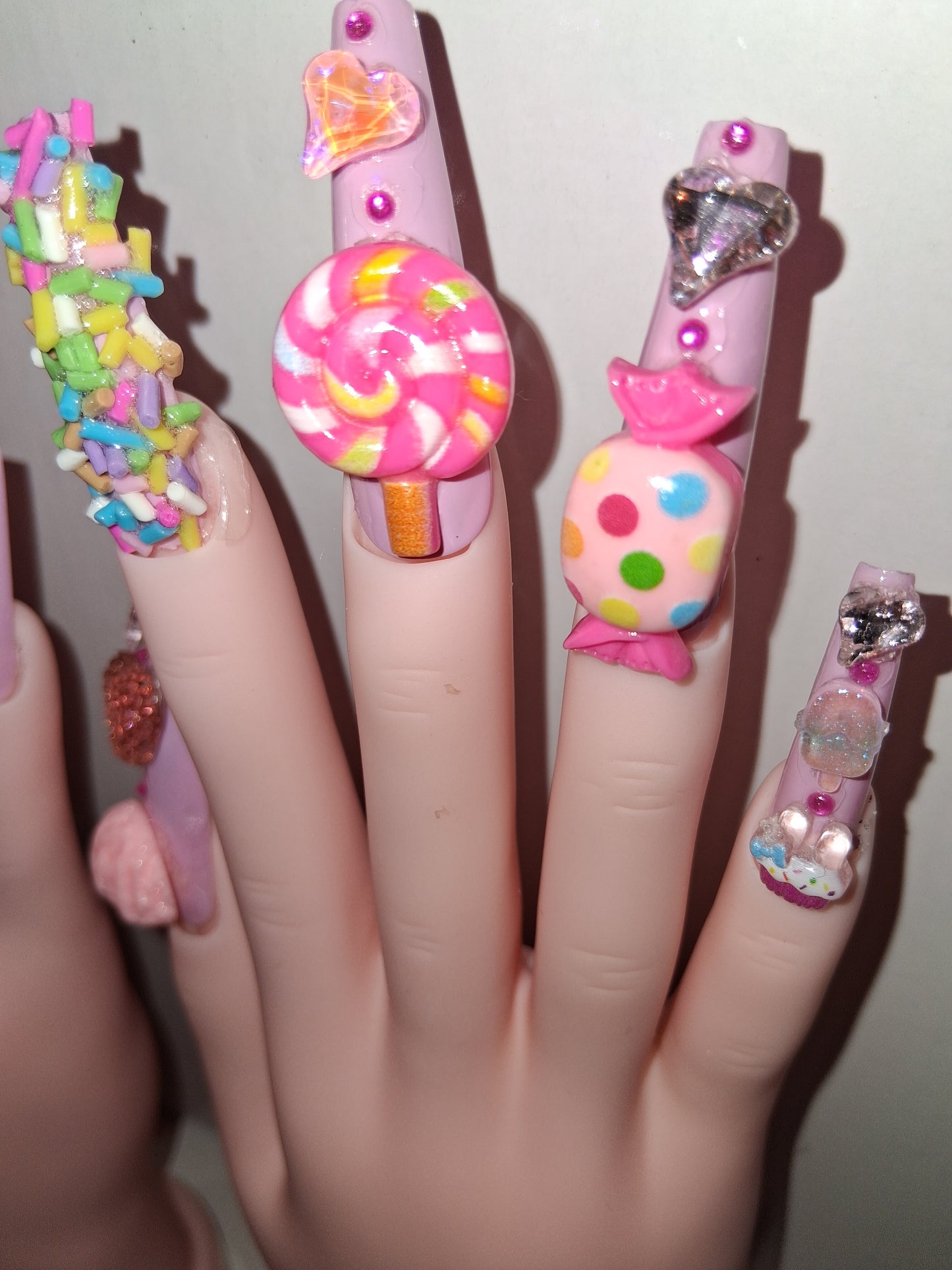 COCOMONEY NAILS CUSTOM 1 OF 1 GLUE ON PRESS ON COMES WITH FREE GIFTS #o90