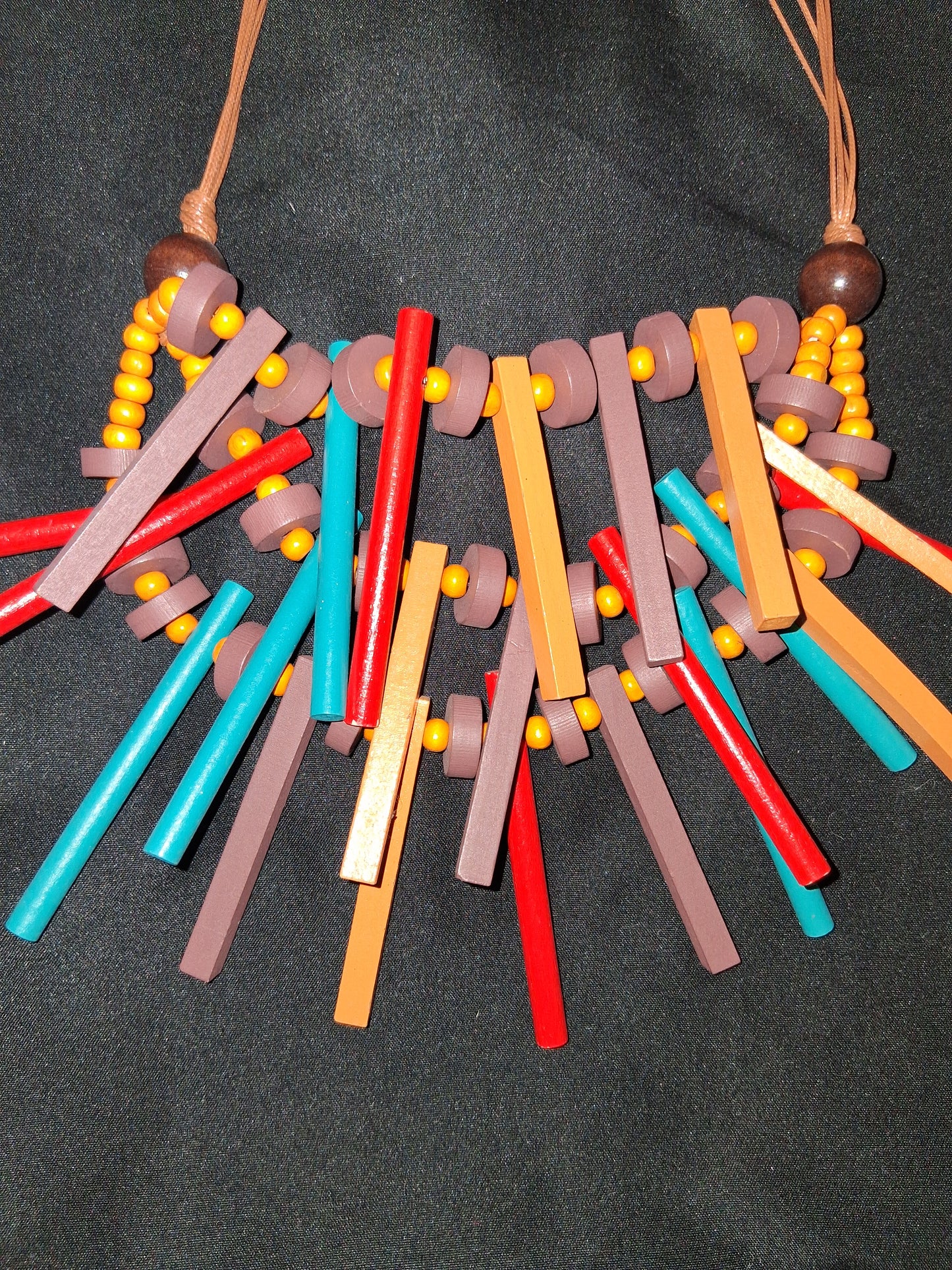 COCOMONEY NECKLACE WOOD 22IN