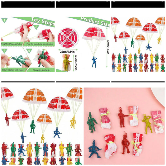 Parachute Toy, Outdoor Flying Toy, Mini Paratroopers Soldier Parachute Flying Throwing Outside Toys, Party Favors, Goodie Bag Stuffers, Random Styles And Colors pp