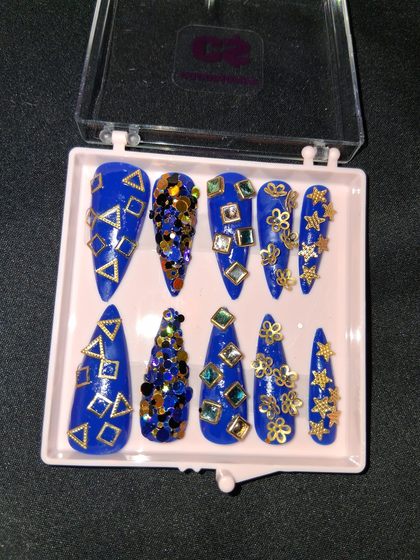 COCOMONEY NAILS CUSTOM ONE OF A KIND PIECES WITH NAIL BAG AND FREE GIFTS ACRYLIC