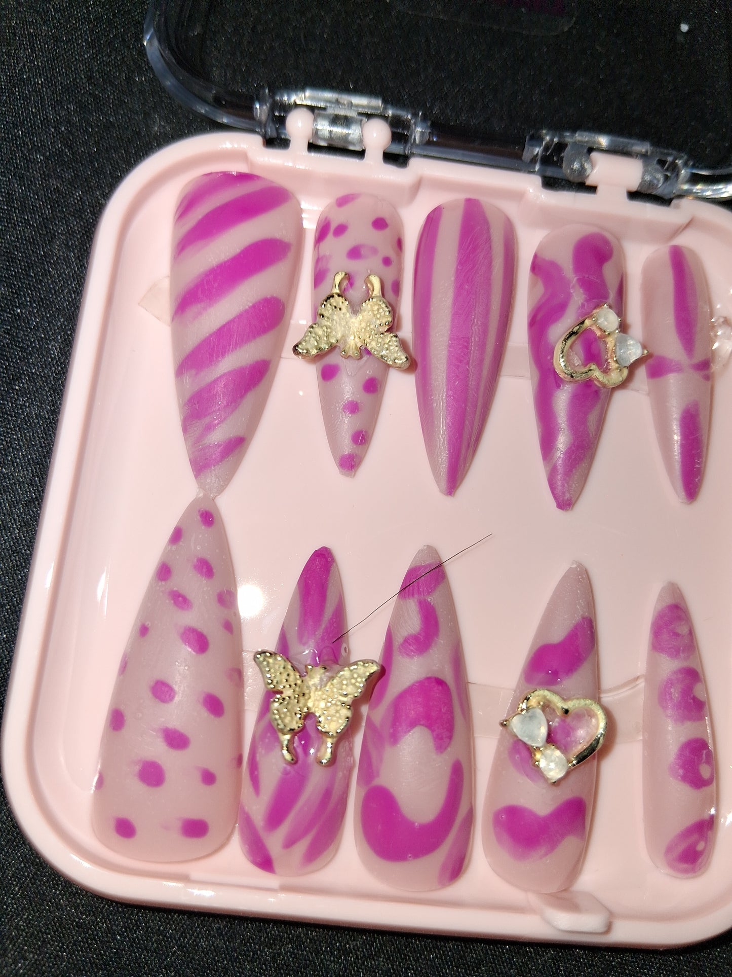 COCOMONEY NAILS CUSTOM ONE OF A KIND PIECES WITH NAIL BAG AND FREE GIFTS ACRYLIC