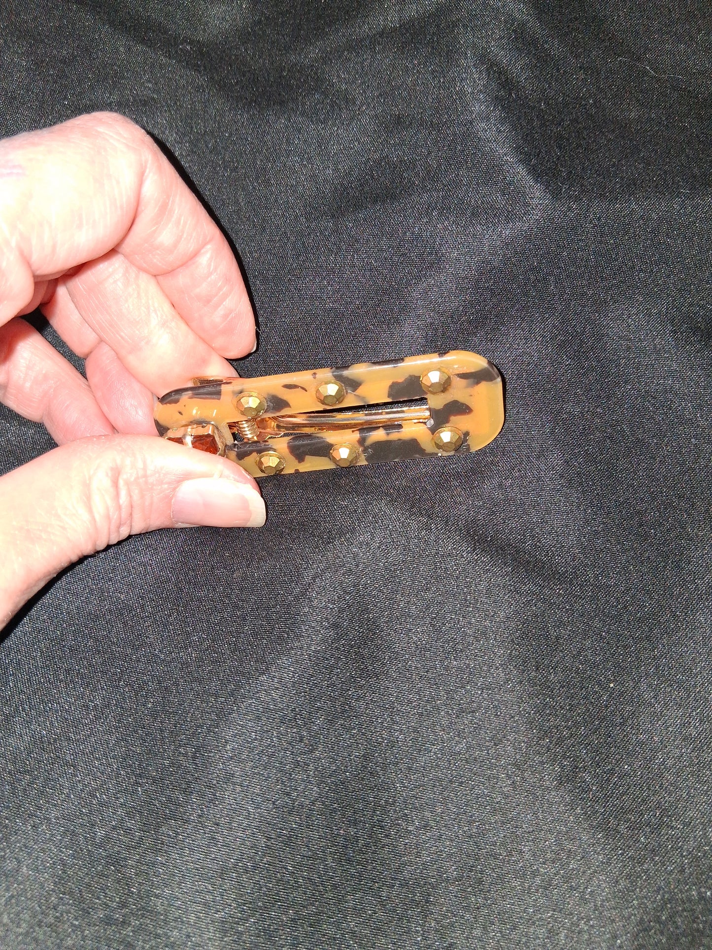 COCOMONEY HAIR CLIP 3INCH CUSTOM 1 OF A KIND PIECE with gemstones