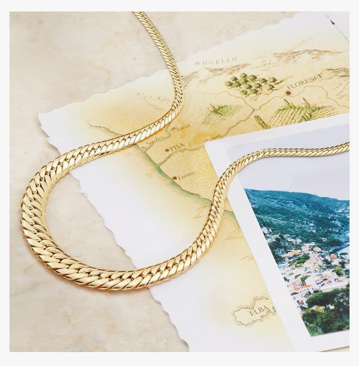 Italian 18kt Yellow Gold Graduated Cuban-Link Necklace