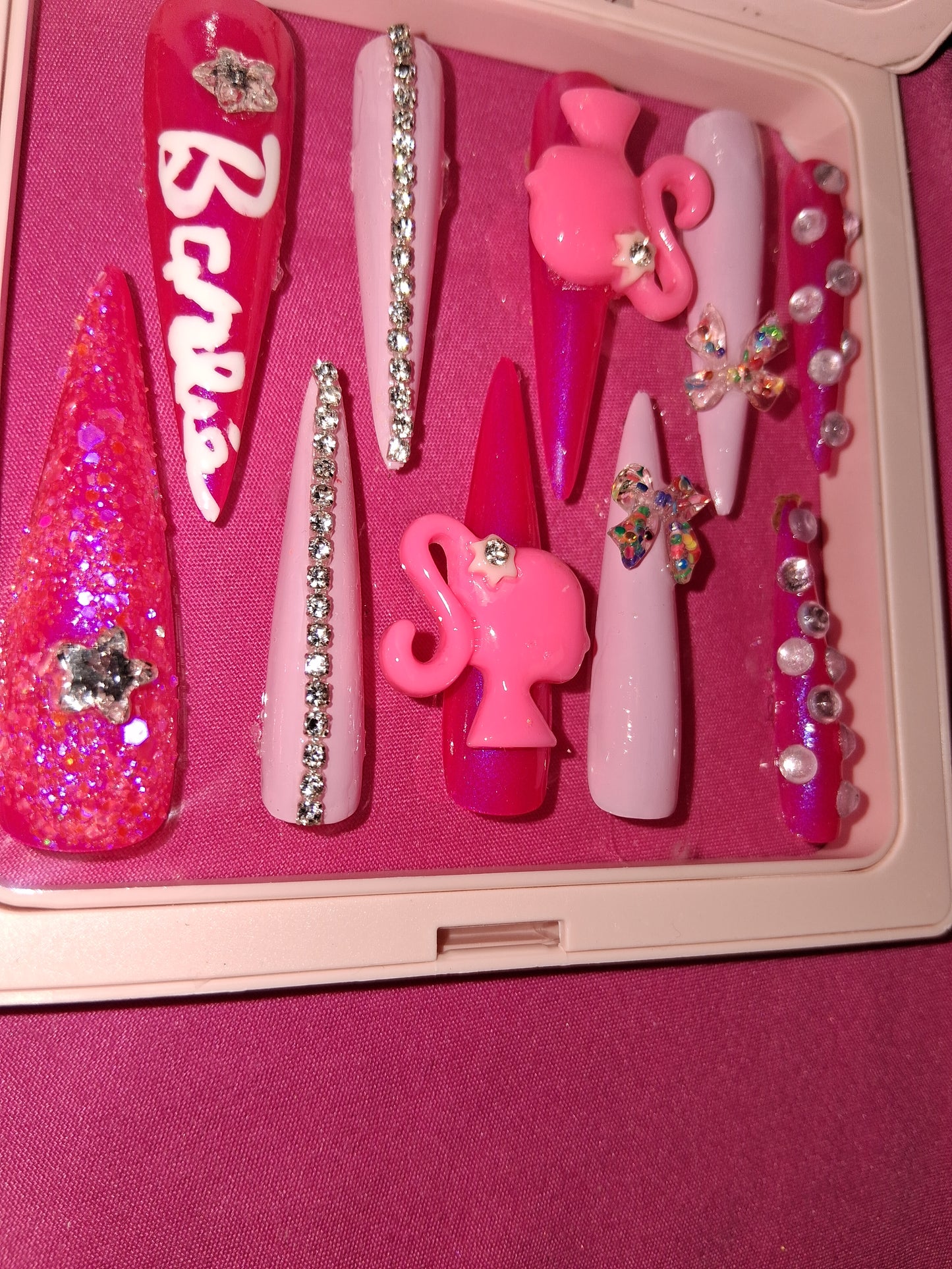 COCOMONEY NAILS CUSTOM 1 OF 1 GLUE ON PRESS ON COMES WITH FREE GIFTS #p28