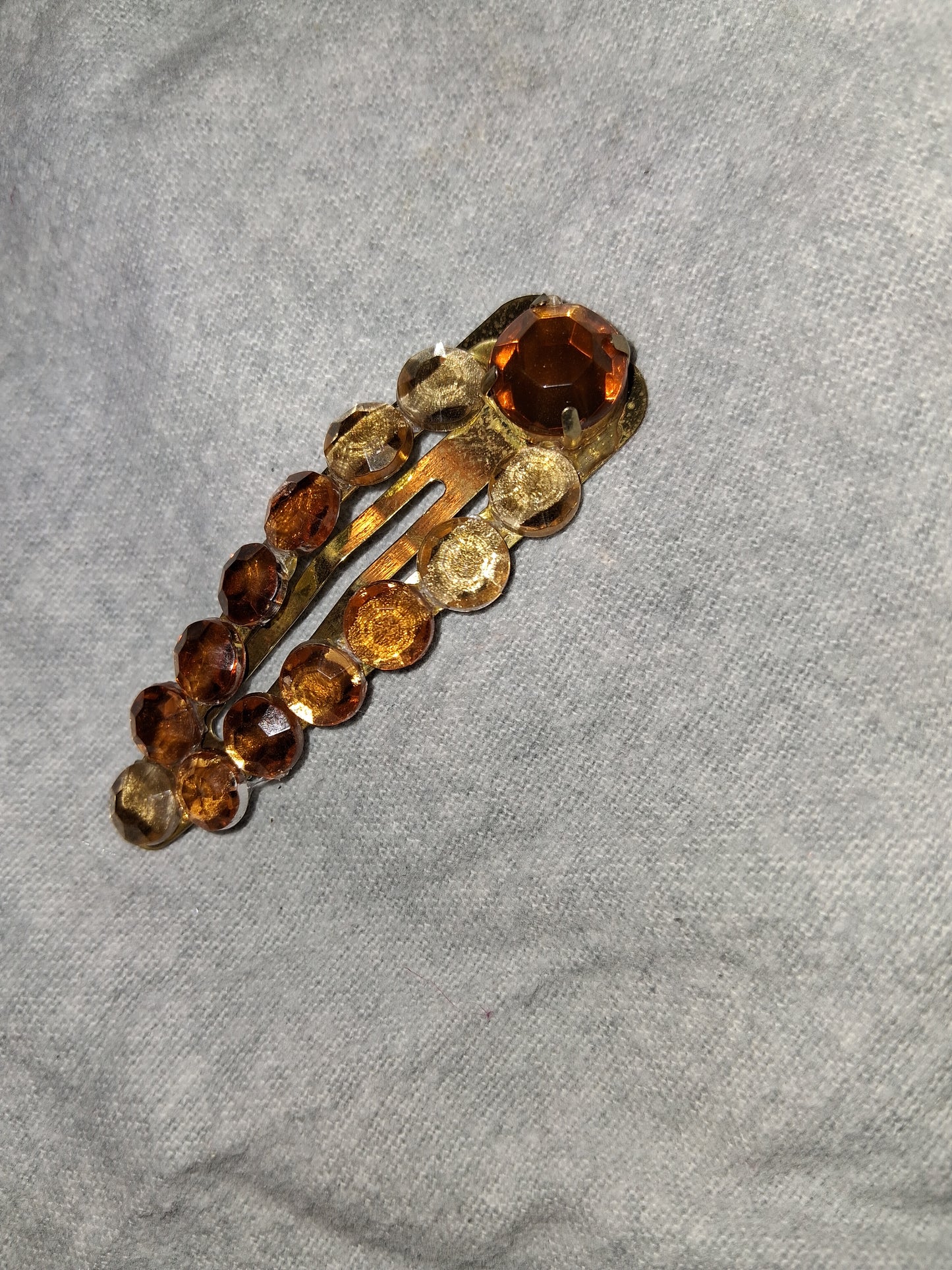 COCOMONEY HAIR CLIP 3INCH CUSTOM 1 OF A KIND PIECE with gemstones