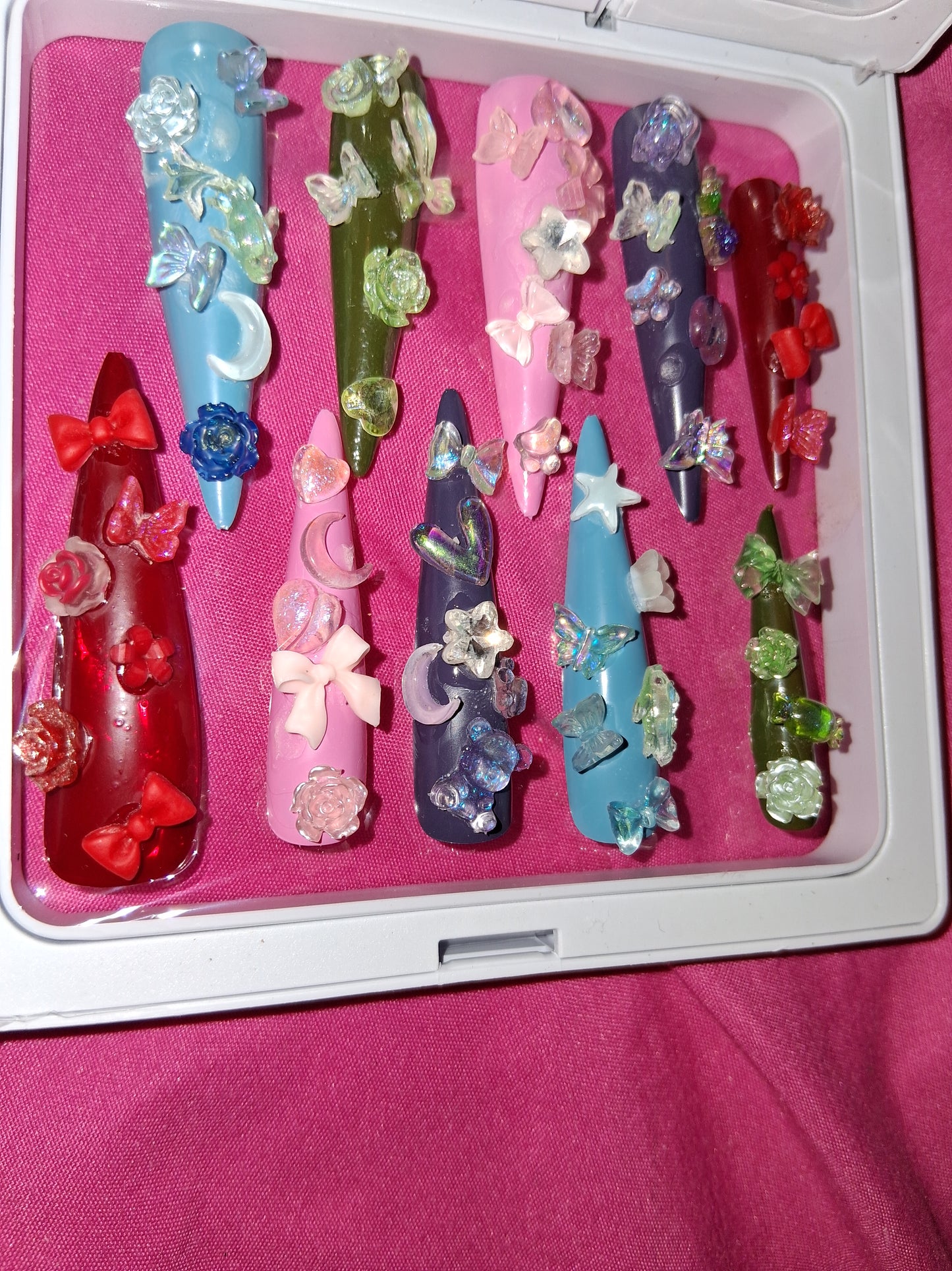 COCOMONEY NAILS CUSTOM 1 OF 1 GLUE ON PRESS ON COMES WITH FREE GIFTS #p67