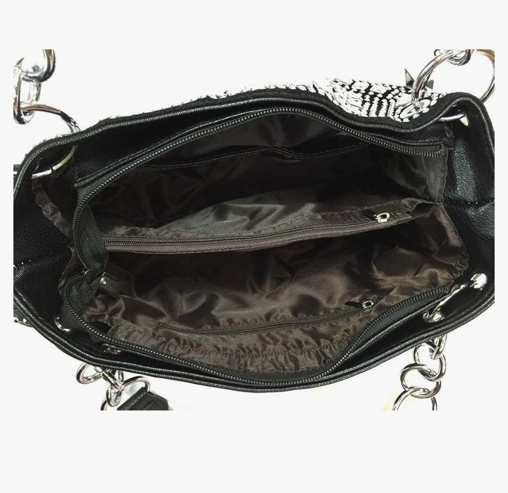 12×8×3.5 Gem Studded Rhinestone Concealed and Carry Purse