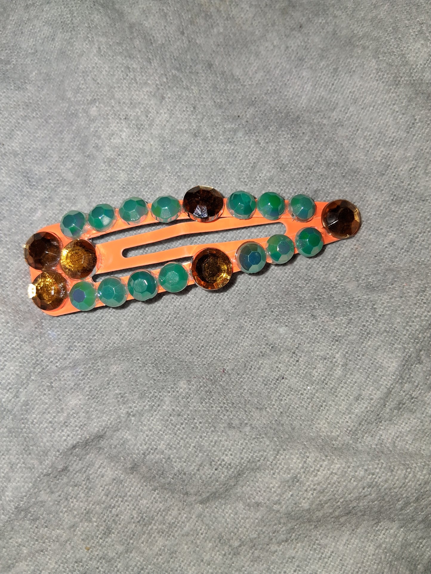 COCOMONEY HAIR CLIP 3INCH CUSTOM 1 OF A KIND PIECE with gemstones