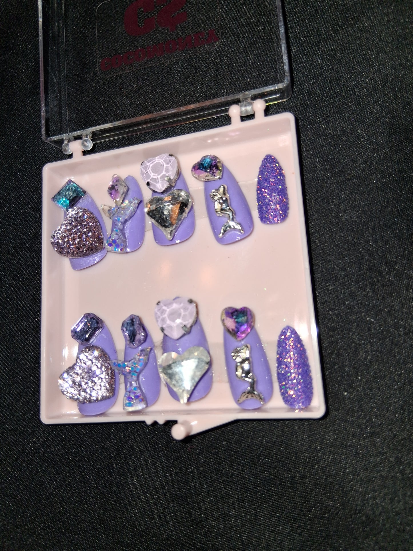 COCOMONEY NAILS CUSTOM 1 OF A KIND PIECES ACRYLIC COMES WITH FREE GIFTS