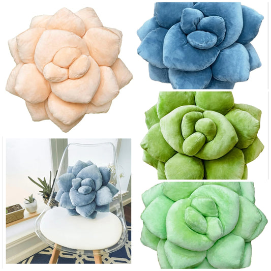 Pillow 16" – Soft 3D Decorative Flower Throw Pillow, Unique Plush Flower Cushion, Perfect for Couch, Sofa, Bedroom Decor, Gift for Plant Lovers