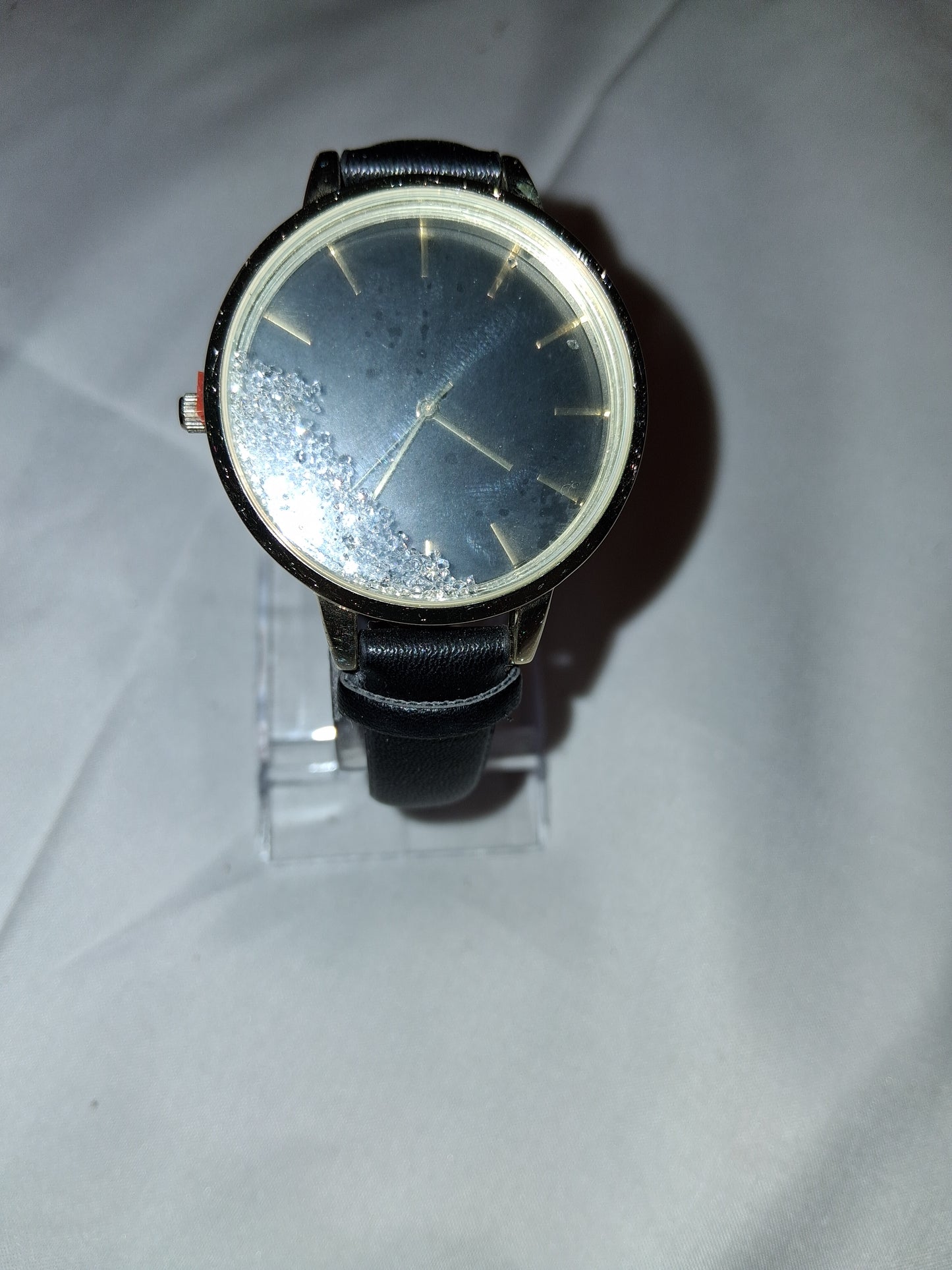 Womens watch loose stones black only 1