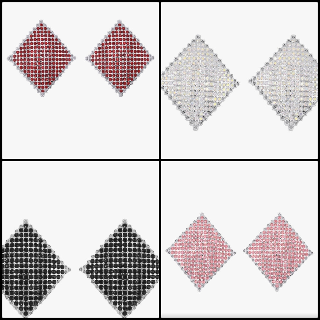 Sparkly Rhinestone Pasties Nipple Covers Bling Diamond Body Jewelry Reusable Breast Petals Chest Stickers