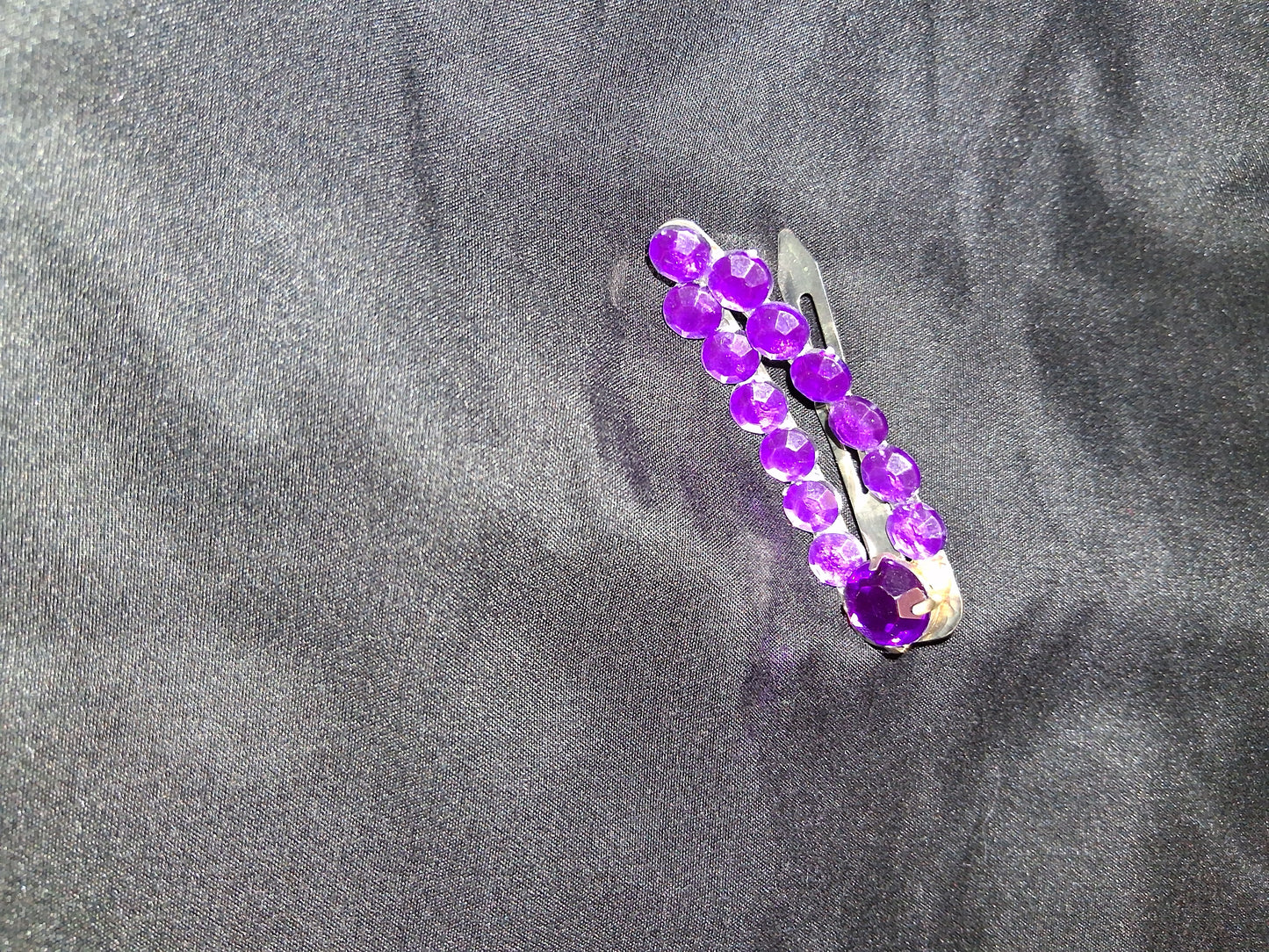 COCOMONEY HAIR CLIP 3INCH CUSTOM 1 OF A KIND PIECE with gemstones