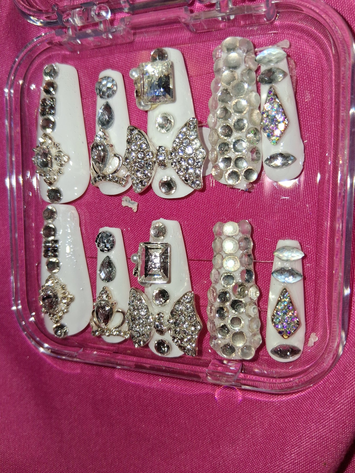COCOMONEY NAILS CUSTOM 1 OF 1 GLUE ON PRESS ON COMES WITH FREE GIFTS #b50